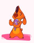  2020 4_fingers absurd_res alien carrying disney duo experiment_(lilo_and_stitch) fingers fur heat_(lilo_and_stitch) hi_res lilo_and_stitch orange_body orange_fur purple_body red_nose simple_background size_difference smile standing starryblast9 stitch! white_background witch_(stitch!) 