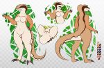  absurd_res anthro black_sclera breasts claws desertic_lizard_(vagoncho) featureless_breasts featureless_crotch female hi_res lizard multiple_poses pose reptile scalie simple_background standing tagme vagoncho 