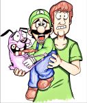  absurd_res canid canine canis cartoon_network clothed clothing courage_the_cowardly_dog courage_the_cowardly_dog_(character) crossover domestic_dog group hanna-barbera hi_res human inktober luigi luigi&#039;s_mansion male mammal mario_bros nintendo scared scooby-doo_(series) shaggy_rogers toy_dog video_games 
