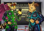  anthro clothing computer dragon duo egg friends genitals hi_res male male/male nastya_tan penis phone rubber suit wings 