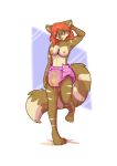  2020 anthro babystar blush bodily_fluids breasts canid canine diaper eyewear female fox fur genital_fluids glasses hair leaking_diaper mammal nipples red_hair solo standing urine wet_diaper wetting 