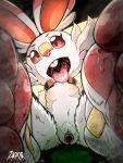  3:4 anthro areola bodily_fluids breasts clitoris dirty_feet female first_person_view gaping gaping_pussy genitals hi_res imminent_vore lagomorph leporid low-angle_view macro mammal nintendo nipples nude open_mouth pok&eacute;mon pok&eacute;mon_(species) pubes pussy rabbit saliva saliva_string scorbunny size_difference soles solo spread_legs spread_pussy spreading steam submissive submissive_pov sweaty_feet teasing toes tongue tongue_out video_games vore worm&#039;s-eye_view zapor zapor666 