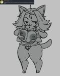  anthro anthrofied big_breasts breasts camel_toe clothed clothing female hair hi_res jyto mammal nipples solo tem temmie_(undertale) undertale video_games white_body 