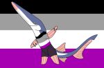  asexual_pride_colors chinese_paddlefish fish lgbt_history_month lgbt_pride male marine pride_colors seabreeze629 seabreeze_gladius_(seabreeze629) 