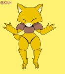  3_fingers 3_toes abra anthro anthrofied big_butt butt claws curvy_figure eyes_closed female fingers hi_res huge_butt kouh mammal nintendo pok&eacute;mon pok&eacute;mon_(species) solo toe_claws toes video_games wide_hips 