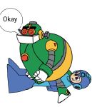  1:1 auto_(mega_man) big_butt butt capcom duo humanoid machine male male/male mega_man_(character) mega_man_(series) robot robot_humanoid simple_background smile speech_bubble superfan69 video_games white_background 