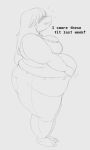  barefoot belly big_belly big_breasts big_butt blush bodily_fluids bottomwear breasts butt claws cleavage cleavage_overflow clenched_teeth clothed clothing deltarune dinosaur dressing english_text female flying_sweatdrops freckles hair hair_over_eyes hi_res huwon jeans monochrome non-mammal_breasts obese obese_female obscured_eyes overweight overweight_female pants reptile scalie short_tail side_view solo straight_hair susie_(deltarune) sweat sweatdrop teeth text thick_thighs tight_bottomwear tight_clothing tight_jeans tight_pants tight_topwear topwear video_games weight_gain 