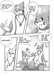  black_and_white blush bodily_fluids buizel bulge clothed clothing comic dialogue duo embarrassed english_text feral floatzel fur glomp hi_res lester_(risenpaw) male male/male monochrome ness_(risenpaw) nintendo open_mouth pok&eacute;mon pok&eacute;mon_(species) risenpaw sighing smile speech_bubble sweat sweatdrop swimming_pool swimwear text video_games water whistle_(object) 