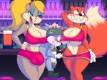  2020 4:3 alcohol anthro bar berri beverage big_breasts big_bulge big_butt blonde_hair blue_eyes blush bodily_fluids bottomwear breasts buckteeth bulge butt chipmunk clothed clothing conker conker&#039;s_bad_fur_day crossgender curvy_figure detailed_background dracojeff female fingers fur gloves grey_body grey_fur ground_squirrel group gynomorph hair handwear hotpants huge_breasts huge_bulge huge_butt intersex male mammal military multicolored_body multicolored_fur open_mouth open_smile orange_body orange_fur pink_clothing pulling_down rareware rodent sciurid shorts size_difference smaller_male smile sportswear squrriel sweat teeth thong underwear video_games voluptuous wide_hips 