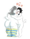  &lt;3 anthro big_butt blush bob_(undertale) butt canid canine clothing duo excited felid feline female fluffykangaroo french_kissing girly happy hug kissing legwear male male/female mammal obese obese_female overweight overweight_female overweight_male penetration rear_view sex simple_background stockings tailwag tem temmie_(undertale) undertale vaginal vaginal_penetration video_games white_background 