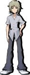  1boy blonde_hair full_body grey_eyes hand_on_hip highres kiryuu_yoshiya official_art smile solo standing subarashiki_kono_sekai subarashiki_kono_sekai_the_animation transparent_background 