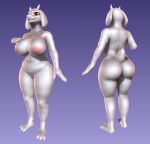 3d_(artwork) anthro big_breasts big_butt boss_monster bovid breasts butt caprine curvy_figure delbi3d digital_media_(artwork) female hi_res horn looking_at_viewer mammal solo standing thick_thighs toriel undertale video_games voluptuous white_body wide_hips 