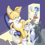  1:1 alystaircat anal anthro being_watched better_version_at_source butt canid canine clothing computer dildo duo eulipotyphlan fox hedgehog livestream looking_at_another male mammal masturbation miles_prower sex_toy signature solo sonic_the_hedgehog sonic_the_hedgehog_(series) underwear video_games walk-in 