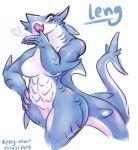  anthro anthrofied blue_body breasts claws fangs female fish genitals lamniform marine megalodon multicolored_body muscular muscular_female open_mouth open_smile orange_eyes pussy scar shark simple_background smile solo two_tone_body vipery-07 white_background white_body 