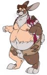  belly binturongboy bottomwear chubby_male clothing digitigrade fluffy hi_res lagomorph leporid long_ears male mammal mid-transformation moobs overweight pants paws rabbit rippage shirt solo topwear torn_bottomwear torn_clothing torn_pants transformation weight_gain 