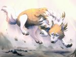  2020 4:3 ambiguous_gender black_body black_fur black_nose black_pawpads blue_eyes brown_body brown_fur canid canine claws dazedog dewclaw eyebrows feral fur inner_ear_fluff lycanroc mammal midday_lycanroc mountain nintendo pawpads pok&eacute;mon pok&eacute;mon_(species) rock tuft video_games white_body white_fur white_inner_ear 