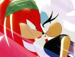  anthro bandanna big_breasts breasts chiropteran duo echidna eye_contact female knuckles_the_echidna looking_at_another male male/female mammal monotreme romantic_ambiance romantic_couple rouge_the_bat smile sonic_the_hedgehog_(series) yanimae 
