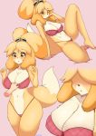  2020 accessory acefish animal_crossing anthro arm_support artist_name big_breasts biped black_nose blonde_hair blush bra bra_pull breasts brown_eyes brown_hair camel_toe canid canine canis cleavage clothed clothing collarbone countershading digital_drawing_(artwork) digital_media_(artwork) disembodied_hand domestic_dog eyebrow_through_hair eyebrows female full-length_portrait fur glistening glistening_body glistening_hair glistening_skin hair hair_accessory hair_bell hand_on_face hi_res isabelle_(animal_crossing) long_tail mammal medium_hair multicolored_body multicolored_fur multicolored_hair multicolored_skin multiple_angles navel nintendo open_mouth panties pattern_clothing pattern_topwear pattern_underwear portrait red_bra red_clothing red_panties red_underwear shih_tzu shoulder_length_hair simple_background solo spread_legs spreading surprise thick_thighs three-quarter_portrait tied_hair topknot topwear toy_dog translucent translucent_hair two_tone_body two_tone_fur two_tone_hair two_tone_skin underwear upper_body video_games white_body white_countershading white_fur white_skin wide_hips yellow_body yellow_fur yellow_skin 