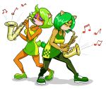  activision alpha_channel ami_bandicoot anthro bandicoot crash_bandicoot_(series) duo eyes_closed eyeshadow female green_eyes makeup mammal mario-grant marsupial musical_instrument saxophone simple_background square_crossover transparent_background video_games wind_instrument woodwind_instrument 