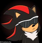  anthro eulipotyphlan eyewear firestormfox hedgehog male mammal shadow_the_hedgehog signature simple_background solo sonic_the_hedgehog_(series) sunglasses tuft video_games 