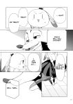  ... absurd_res alternate_version_at_source anthro barefoot canid canine comic dialogue disney duo ears_down edit english_text fox fur hard_translated hi_res judy_hopps lagomorph leporid mammal monochrome nick_wilde open_mouth open_smile pivoted_ears rabbit red_fox rikuo_(artist) smile speech_bubble standing text translated vertical_bar_eyes zootopia 