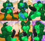  2020 4_toes abs absorption_vore animal_genitalia anthro anthro_on_anthro balls belialos biceps big_balls big_muscles big_penis black_penis blush bodily_fluids canid canine canis cum desert english_text erection eyes_closed flexing forced fully_sheathed genital_fluids genitals green_balls green_body green_skin grind hands_behind_head hi_res humanoid_genitalia humanoid_penis hungothenomster koris_(hungothenomster) male male/male mammal multicolored_body multicolored_skin muscular muscular_male nude pecs penis precum purple_eyes reptile scalie sharp_teeth sheath size_difference snake standing sweat teeth text thick_penis throbbing_penis toes two_tone_body two_tone_skin unusual_vore vein vore wolf 