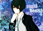  angel_beats! bad_id bad_pixiv_id blazer green_hair jacket male_focus naoi_ayato red_eyes school_uniform solo 