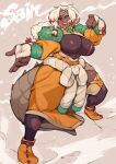 2021 5_fingers animal_humanoid arm_wraps armor asian_mythology big_breasts breasts clothed clothed_female clothed_humanoid clothing crocodilian crocodilian_humanoid digital_media_(artwork) east_asian_mythology eyebrows female female_humanoid fighting_pose fingers fist footwear front_view fully_clothed fully_clothed_female fully_clothed_humanoid green_eyes hair hi_res highlights_(coloring) humanoid japanese_mythology legwear lips mythology narrowed_eyes oujuo portrait pose red_highlights reptile reptile_humanoid sain_(stabilicious) scales scalie scalie_humanoid sharp_teeth shoes shoulder_armor solo standing tail tail_ridge teeth text topwear white_eyebrows white_hair wraps yokai