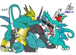  digimon exveemon flamedramon glenn magnamon raidramon veemon 