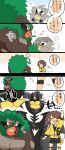  2020 anthro black_body black_fur black_nose blush comic eyes_closed fur group hi_res human hyaku_(artist) japanese_text kemono kubfu legendary_pok&eacute;mon mammal nintendo pok&eacute;mon pok&eacute;mon_(species) rillaboom text translation_request urshifu video_games 