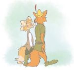  2020 anthro black_nose br&#039;er_fox canid canine clothed clothing disney fox fur group hat headgear headwear male mammal robin_hood robin_hood_(disney) simple_background song_of_the_south uochandayo 