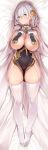  1girl absurdres azur_lane braid breast_curtains breasts china_dress chinese_clothes covered_navel dress fantia_reward flower garter_straps gloves grey_dress hair_between_eyes hair_flower hair_ornament half_gloves high_heels highres large_breasts legs looking_at_viewer neckwear_between_breasts open_mouth paid_reward pelvic_curtain photoshop_(medium) red_eyes revealing_clothes short_dress short_hair side_braid sirius_(azur_lane) sirius_(azure_horizons)_(azur_lane) thomasz white_footwear white_gloves white_hair white_legwear 