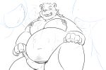  2020 anthro bear_2key belly bulge erection genitals group humanoid_hands kemono male male/male mammal moobs nipples overweight overweight_male penis solo ursid 