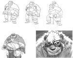  2020 anthro belly clothing humanoid_hands kemono kimun_kamui_(tas) loincloth male mammal overweight overweight_male simple_background take_tsugu_roh tokyo_afterschool_summoners ursid video_games weapon white_background 