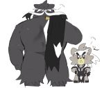  2020 anthro black_body black_fur black_nose blush butt duo fur grey_body grey_fur hyaku_(artist) japanese_text kemono kubfu legendary_pok&eacute;mon nintendo pok&eacute;mon pok&eacute;mon_(species) simple_background text urshifu video_games white_background 