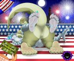  2020 4th_of_july 5_toes absurd_res ambient_arthropod ambient_crustacean ambient_sealife anthro anus arthropod barefoot berk_rider big_breasts big_butt breast_squeeze breast_squish breasts breasts_frottage butt claws crab crustacean decapoda detailed_background duo english_text feet female female/female fireworks fish foot_fetish foot_focus foot_play genitals green_body grey_body hair hi_res huge_breasts huge_butt looking_at_viewer malacostracan mammal margret_stalizburg marine moon night nipples nude presenting presenting_hindquarters presenting_pussy pussy python reptile scalie shark sky smile snake soles squeezing squish star stars_and_stripes teeth text toe_claws toes tongue tongue_out united_states_of_america zoey_(berk_rider) zp92 