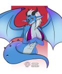  blue_body digital_media_(artwork) dragon female hi_res scalie solo tutifruti_(artist) 