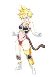  1girl blonde_hair blue_eyes boots clenched_hands commentary_request dragon_ball dragon_ball_(classic) earrings gloves graphite_(medium) jewelry leotard mechanical_pencil monkey_tail nontan0825 pencil pink_leotard saiyan_armor seripa short_hair simple_background single_thighhigh solo spiked_hair super_saiyan tail thighhighs traditional_media white_background white_footwear white_gloves 