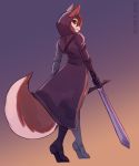  2020 absurd_res anthro canid canine canis clothed clothing digital_media_(artwork) female giaru_(artist) hi_res holding_object holding_sword holding_weapon mammal melee_weapon skylar_zero solo standing sword weapon wolf 