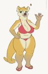  absurd_res anthro big_breasts breasts ear_piercing ear_ring female gesture green_eyes hi_res macropod mammal marsupial mature_female overweight overweight_female piercing quidhansed reference_image rufta_stones simple_background sketch smile solo thick_thighs tree-kangaroo waving white_background 