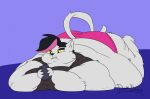  anthro belly belly_squish big_belly big_breasts big_butt black_hair breasts butt catti_(deltarune) cellulite clothing deltarune domestic_cat dymdraws english_text fangs felid feline felis female hair highlights_(coloring) holding_object holding_phone lying mammal midriff morbidly_obese morbidly_obese_anthro morbidly_obese_female obese obese_female on_front on_ground on_phone overweight overweight_female panties phone pink_highlights shirt short_hair signature simple_background solo squish text tight_clothing tight_shirt tight_topwear topwear underwear video_games whiskers wide_hips yellow_eyes 