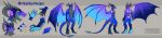  2020 4_toes 5_fingers absurd_res anthro blue_tongue claws digital_media_(artwork) dragon fingers hi_res horn long_image male membrane_(anatomy) membranous_wings model_sheet neotheta open_mouth scales scalie solo spines teeth toes tongue western_dragon wide_image wings 