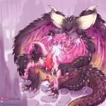  1:1 anthro anthro_on_anthro anthrofied anus black_body blush bodily_fluids capcom claws cum cum_on_back cum_on_body detailed_background duo elder_dragon eyes_closed fangs female fur genital_fluids genitals hi_res horn looking_pleasured male male/female monster_hunter multicolored_body muscular muscular_male nergigante open_mouth penis pink_body pink_rathian rath_wyvern rathian saliva spikes tongue two_tone_body vein veiny_penis video_games vipery-07 white_body white_fur wings yellow_eyes 