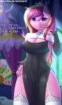  &lt;3 &lt;3_eyes 2020 5_fingers anthro armwear blurred_background clothed clothing dialogue digital_media_(artwork) english_text equid eyebrows female fingers friendship_is_magic genitals hasbro hi_res horn legwear looking_at_viewer mammal my_little_pony princess_cadance_(mlp) purple_eyes smile solo text twistedscarlett60 url winged_unicorn wings 