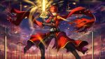  1boy absurdres emiya_shirou excalibur fate/stay_night fate_(series) gt_shoukyou highres jacket red_hair red_jacket sword unlimited_blade_works weapon 