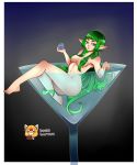  elf female green_hair hair hair_on_breasts hi_res humanoid humanoid_pointy_ears looking_at_viewer nude solo tutifruti_(artist) 