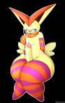  10:16 2020 anthro arm_warmers armwear balls black_background blue_sclera blush bodily_fluids clothing cum cumshot ejaculation erection fan_character front_view gayeon genital_fluids genitals girly hand_on_penis hi_res legendary_pok&eacute;mon legwear looking_at_penis looking_down male masturbation mostly_nude motion_lines nintendo open_mouth orgasm pattern_clothing pattern_legwear penis pok&eacute;mon pok&eacute;mon_(species) scarf simple_background solo standing stockings striped_arm_warmers striped_clothing striped_legwear striped_stockings stripes thick_thighs vandan_(svric) victini video_games white_eyes yellow_body 