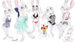  2020 anthro bikini blush bottomwear canid canine clothed clothing dialogue disney duo ears_down ears_up eyes_closed eyewear female fox fully_clothed fur grey_body grey_fur hi_res japanese_text judy_hopps lagomorph leporid mammal memegmu necktie nick_wilde panties pivoted_ears rabbit red_fox shirt signature simple_background sitting skirt smile sparkles speech_bubble sunglasses swimwear text topwear underwear white_background zootopia 