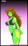  amphibian anthro breasts female frog hair hi_res mastergodai solo 