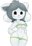  absurd_res alpha_channel anthro anthrofied breasts clothed clothing female hair hi_res mammal solo tem temmie_(undertale) undertale video_games white_body zinzoa 